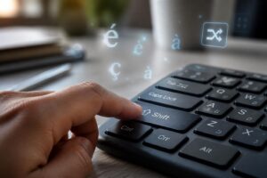 découvrez comment utiliser la touche majuscule sur votre clavier pour taper des lettres accentuées et éviter les inversions courantes.