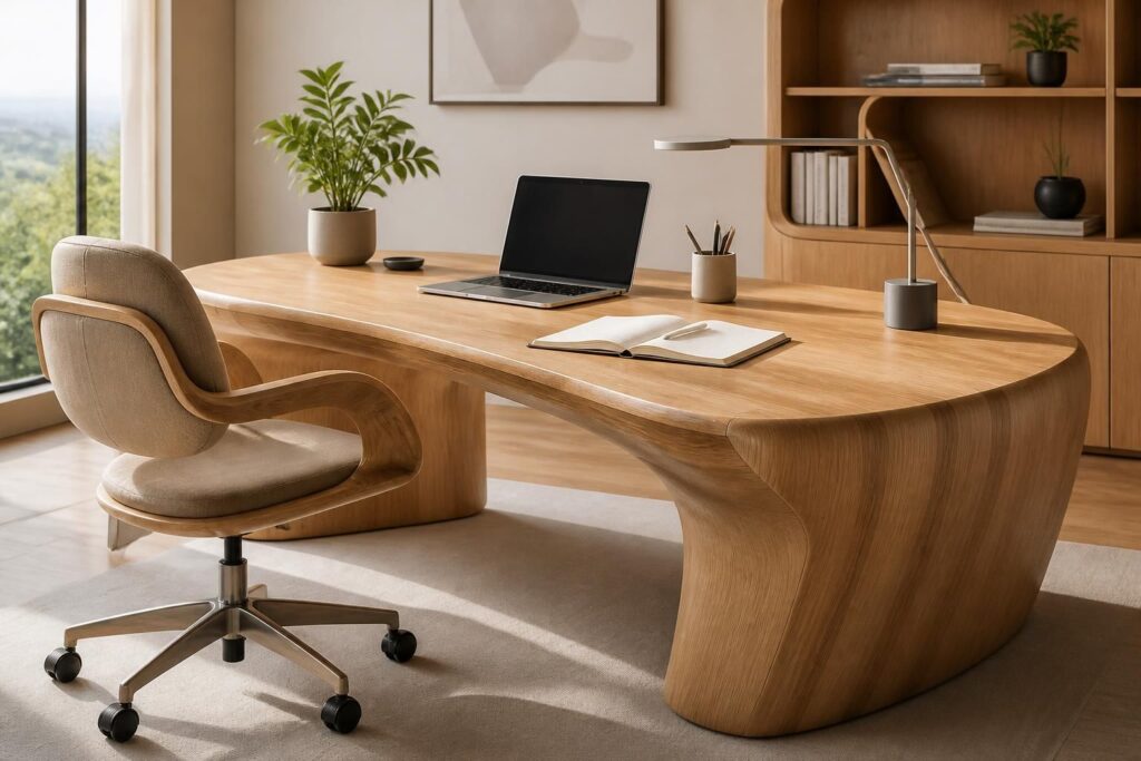 découvrez nos bureaux en bois arrondis alliant élégance et ergonomie, avec une sélection de styles pour un mobilier confortable et design idéal pour votre espace de travail.