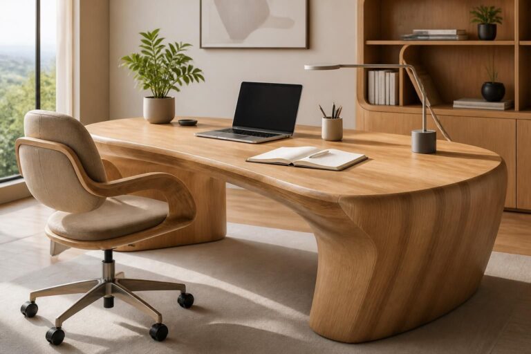 découvrez nos bureaux en bois arrondis alliant élégance et ergonomie, avec une sélection de styles pour un mobilier confortable et design idéal pour votre espace de travail.