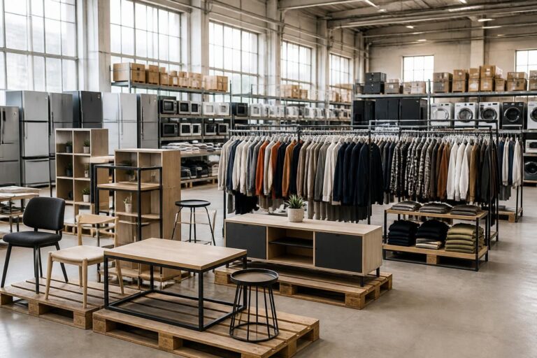 profitez du déstockage d'invendus d'usine avec des meubles, vêtements et électroménager à prix réduits. offres exclusives pour économiser sur des produits de qualité.