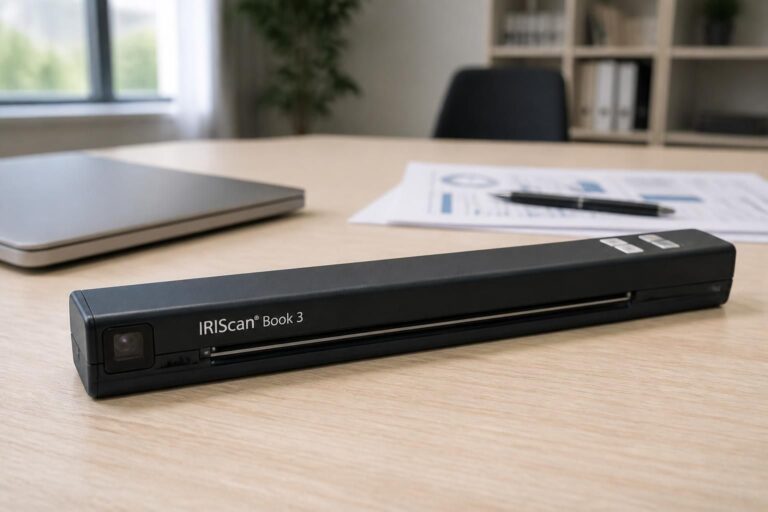 découvrez les caractéristiques du scanner portable iris iriscan book 3, une solution executive compacte et performante pour numériser vos documents en toute simplicité.
