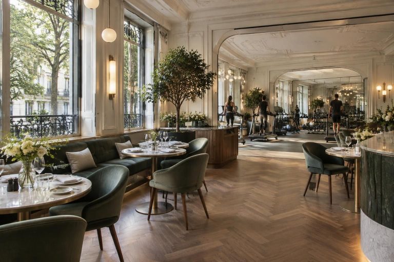 découvrez capital 8 à paris, une adresse du quartier monceau qui réunit restaurant et salle de sport dans un cadre élégant.